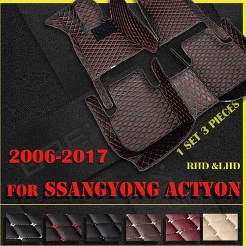 Car floor mats for ssangyong ActYon 2006 2007 2008 2009 2010 2011 2012 2013 -2017 Custom auto foot Pads automobile carpet cover