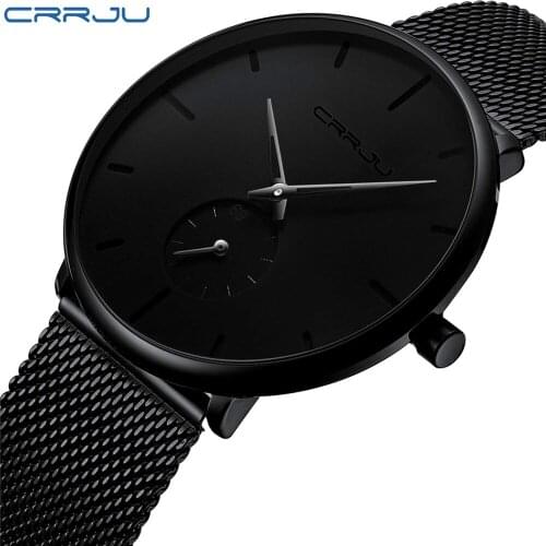 CRRJU Fashion Men Watches Male Top Brand Luxury Quartz Watch Men Casual Slim Dress Waterproof Sport WristWatch Relogio Masculino