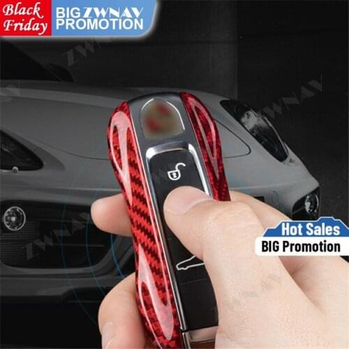 Carbon Fibre Key Case For Porsche Panamera 970 2009 2010 2011 2012 2013 2014 Cayenne 911 2003 2004 - 2010 Replacement Key Case