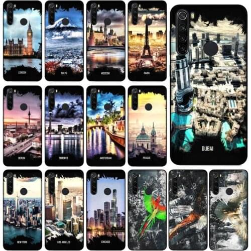 YNDFCNB London New York Paris Dubai Moscow Phone Case for Xiaomi Redmi 5 5Plus 6 6A 4X 7 8 Note 5 5A 7 8 8Pro