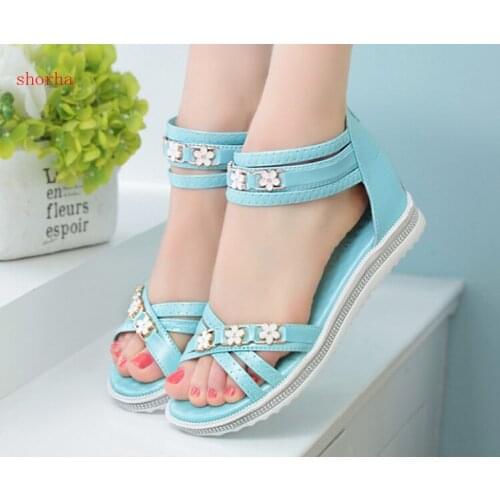 2018 new childrens sandals 9-10-11-12-13-14-15 years old student shoes girls casual shoes fashion sandals