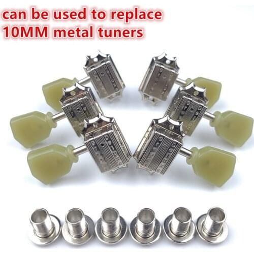 Genuine Tuning Pegs Deluxe Vintage Style Guitar Machine Heads Tuners For 10mm lespaul SG Guitar Nickel Silver Made in China