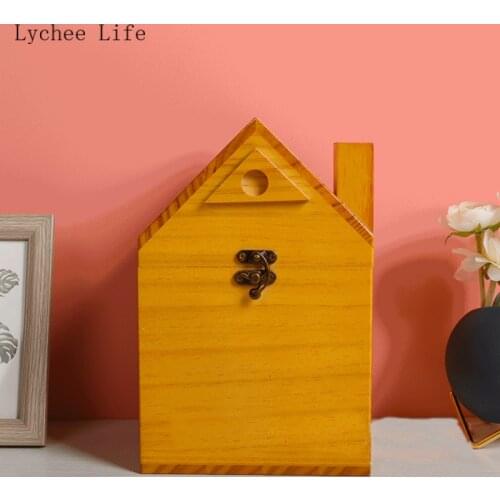 Lychee Life House Shaped Pet Memorial Cremation Urns For Ashes Keepsake Urns Photo Box Pet Cremation Urns