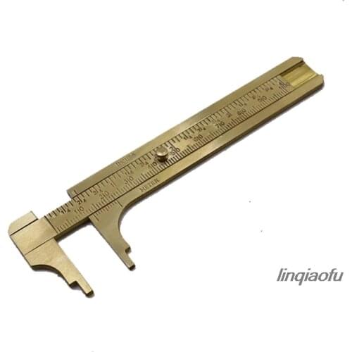 Mini brass vernier caliper, all copper vernier caliper leather measuring tool