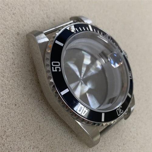 Aluminum Ring Sapphire Glass Set 40MM Stainless Steel Watch Case for Miyota 8215/821A Mingzhu 2813/3804 Watch Movement