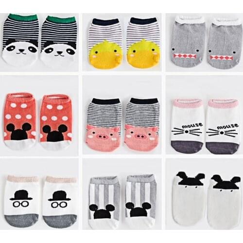 Cartoon Anti Slip Baby Socks Non-slip Baby Girl Socks Shoes Slippers Boys Girls Childrens Low Cut Socks Booties Kids Socks