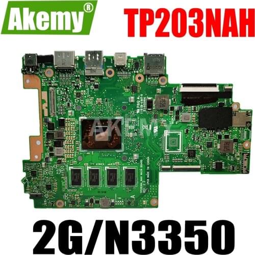 New TP203NA 2GB RAM/N3350U CPU Motherboard For Asus VivoBook Flip 12 TP203NA TP203NAH Laotop Mainboard Motherboard