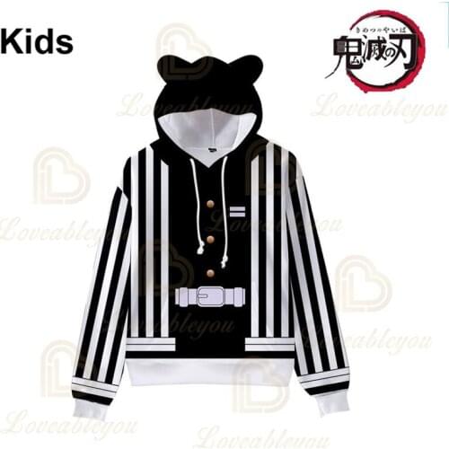 2021 NEW Fashion Demon Slayer Cartoon Hoodie Japen Anime Kimetsu No Yaiba Kids Sweatshirt 3D Hoodie Men Women Tops Teen Clothes