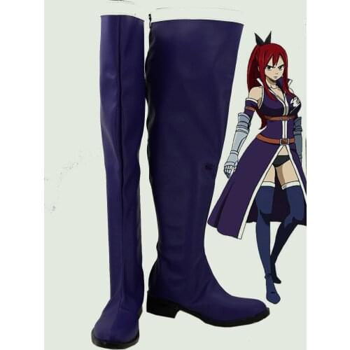 New Fairy Tail Cosplay Shoes Anime Erza Scarlet patry Boots Tailor Made