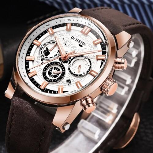 New Mens Watches Top Brand Luxury Casual Leather Quartz Clock Male Sport Waterproof Watch Rose Gold Watch Men Relogio Masculino