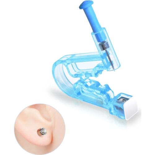 Healthy Safety Asepsis Disposable Unit Ear Studs Piercing Gun Piercer Tool and Alcohol cotton