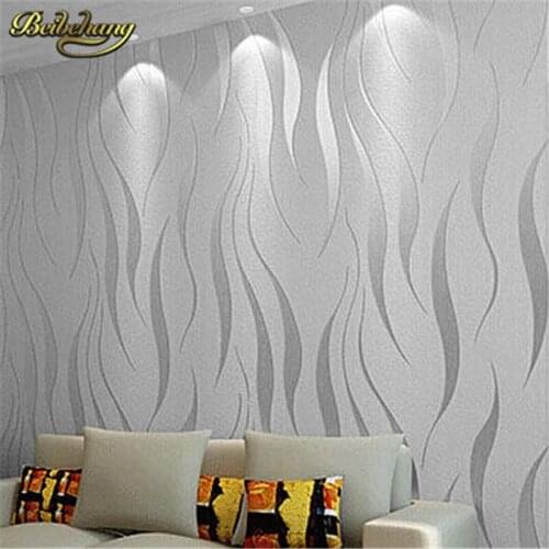 Beibehang papel de parede. High quality modern simple non woven wallpaper 3D three-dimensional Flocking embossed wall paper