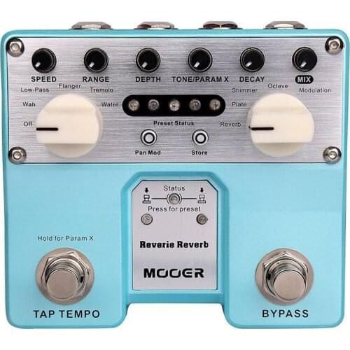 MOOER Reverie Reverb Guitar Effect Pedal 5 Reverberation Modes 5 Enhancing Effects with Two Footswitch guitar pedal guitar parts