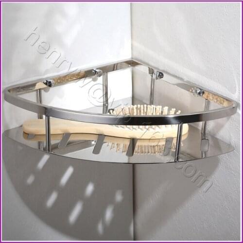 Luxury Wall Mounted Bathroom Holder 304 Stainless Steel Corn Bathroom Shelves