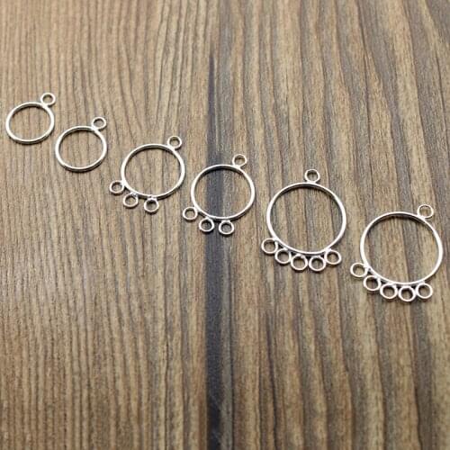 4pcs 925 Sterling Silver Hoop Drop Loop Earrings for Women Jewelry Findings, Earring Tassel Connector Clasp DIY Jewelry Making