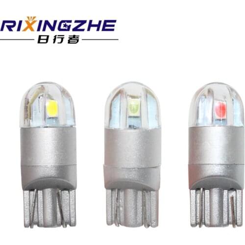 RXZ Canbus 10pcs LED T10 W5W 194 168 3030SMD Tail Side Bulb Wedge Parking Dome Light Clearance Backup Lights white red bule pink