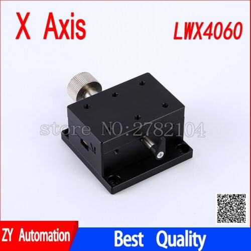 X axis LWX4060 dovetail groove guided manual shift platform gear drive knob adjustment slide XWG60