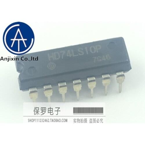 10pcs 100% orginal and new 3 input 3 NAND gate HD74LS10P 74LS10 DIP-14 in stock