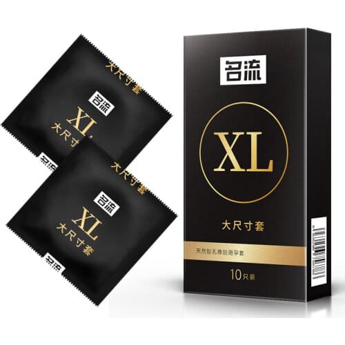 10Pcs/Lot 55mm Large Size Condoms Plus Size 55mm Big Condones Penis Sleeve Natural Latex Contraception Adult Sex Toys