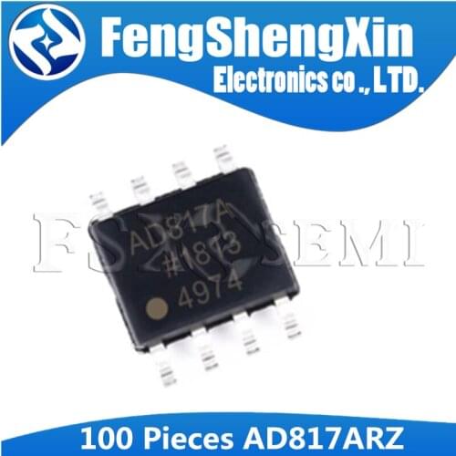 100PCS AD817ARZ SOP8 AD817 SOP AD817A AD817AR SOP-8 High Speed, Low Power Wide Supply Range Amplifier IC