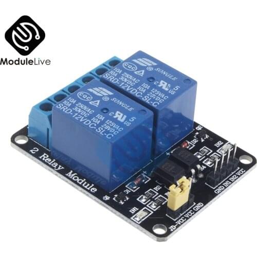 12V 2CH 2 Channel Relay Module Shiled Relay Expansion Board Low Level Triggered 2V Relay interface board for Arduino