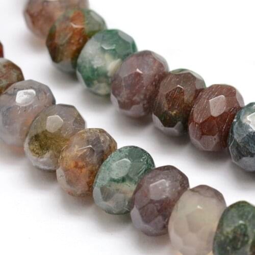 5 Strand Rondelle Faceted Beads Strands for jewelry making DIY Crafts Accessories 8x5mm,Hole:1mm; about 76pcs/strand,15.2" F80