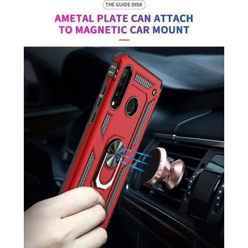 50pcs/lot Armor Phone Case For Huawei Mate 20 P30 P20 Lite Nova 5 Y9 Y7 Prime Y6 Pro Y5 P Smart Z 2019 With Car Ring Bracket