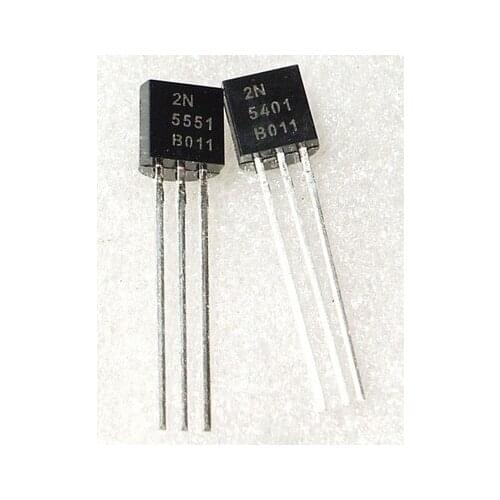 50pcs/lot Transistor DIP 2N5551 2N5401 5551 5401 TO-92 (25PCS* 2N5401+25PCS* 2N5551 )