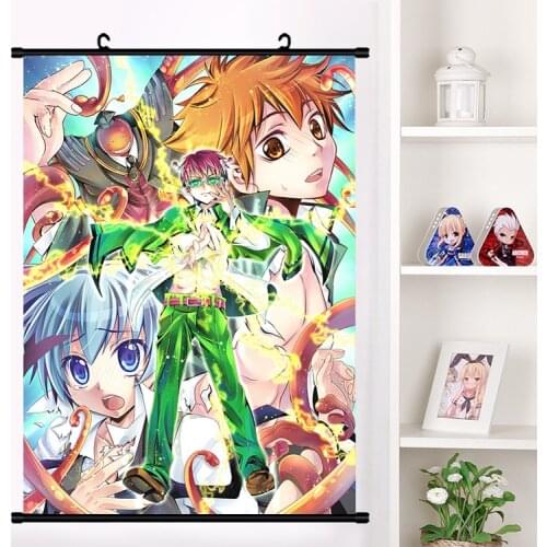 Anime The Disastrous Life of Saiki K. Saiki Kusuo Wall Scroll Mural Wall Hanging Poster Otaku Art Home Decor Gifts dropshipping