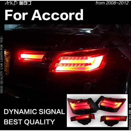 AKD Car Styling for Accord Tail Lights 2008-2012 Accord LED Tail Lamp LED Rear Lamp DRL Signal Brake Reverse auto Accessories