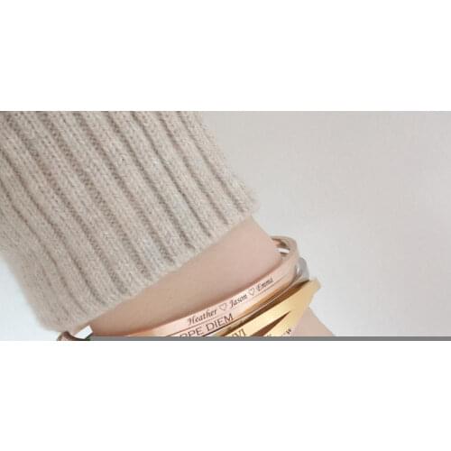 Cuff Bracelet Bangle for Women ,Stainless Steel Openable Bracelet Couple,Charm Handchain Woman ,Stacked Layered Jewelry