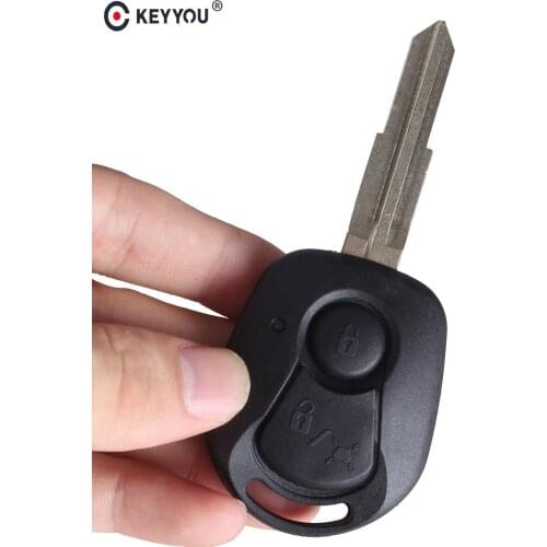 KEYYOU New 2 button Remote Key Shell Fob Case Holder Cover For Ssangyong Actyon Kyron Rexton