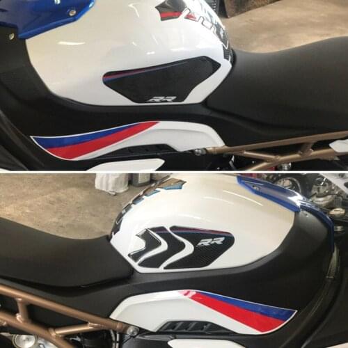 For BMW S1000 RR HP4 Carbon Fiber motorcycle Sticker Decal Emblem Protection Fuel tank side decal