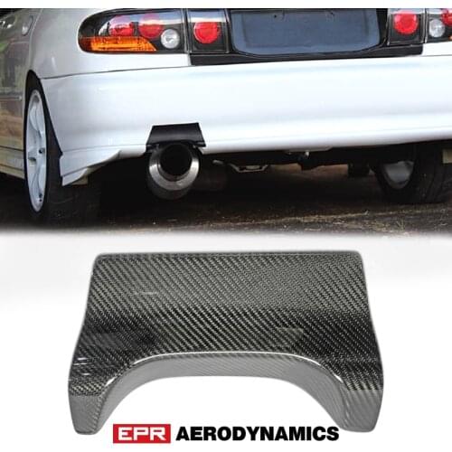 For Mitsubishi 92-95 Lancer EVO 3 CE9A CD9A Carbon Fiber Rear Bumper Exhaust Heatshield Glossy Fibre Racing Heat Shield Cover