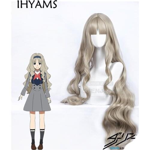 DARLING in the FRANXX Code 556 KOKORO Cosplay Wig Long Wavy Curly Synthetic Hair + Wig Cap