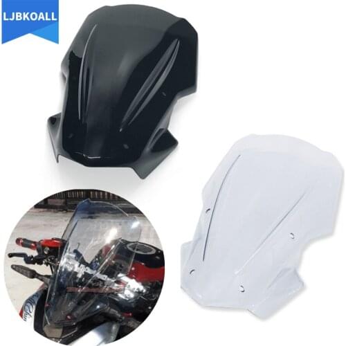 2018 Z 900 Accessories Motorcycle Screen Windshield Windscreen Air Deflector With Bracket for Kawasaki Z900 2017 SmokeWindshield