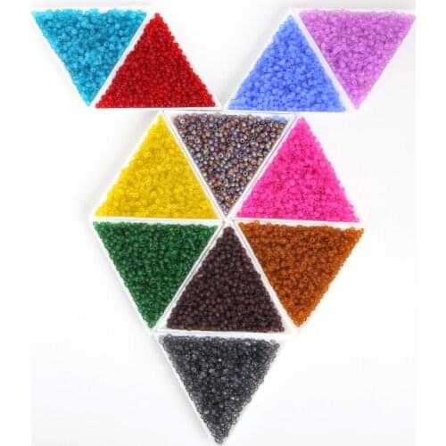 Fashion Beads 2mm Round Frosted Glass Spacer Loose Seed Beads Jewelry Findings 2000pcs for Ornaments Sewing Garments Accessories