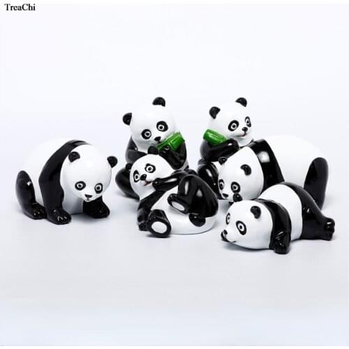 Cartoon Little Panda Piggy Bank Home Accessories Living Room Wine Cabinet Decoration Creative Small Ornament Christmas Lucky Cat