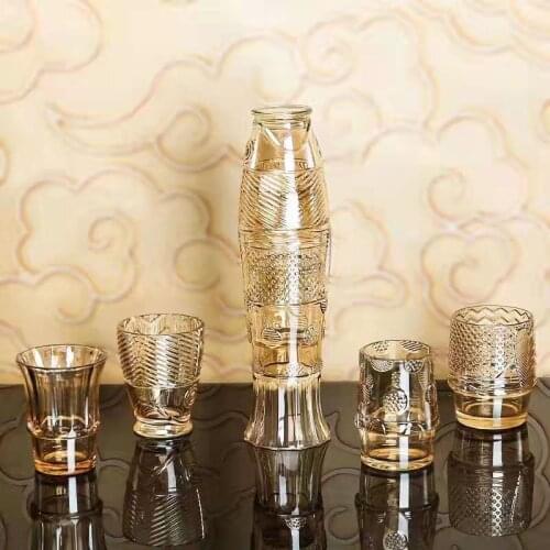 Carp Shaped Water Cup Set 4pc/set Household Living Room Beverage Glasses Creative Gift Spot Cup Bottle Water