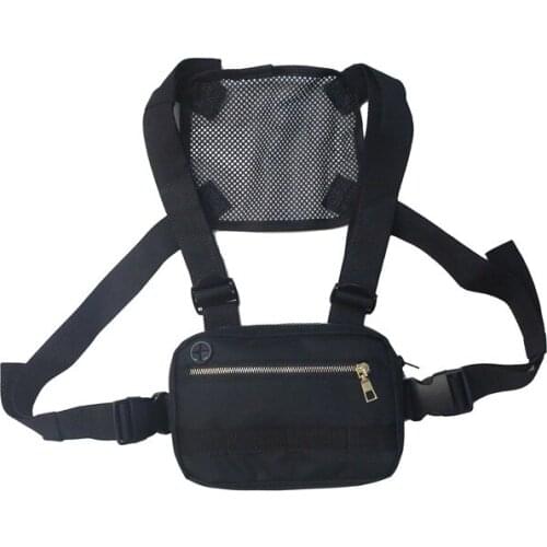 Men Women Chest Rig Bag Hip Hop Streetwear Waist Bag Adjustable Tactical Chest Bags Fanny Pack Streetwear Waist Packs