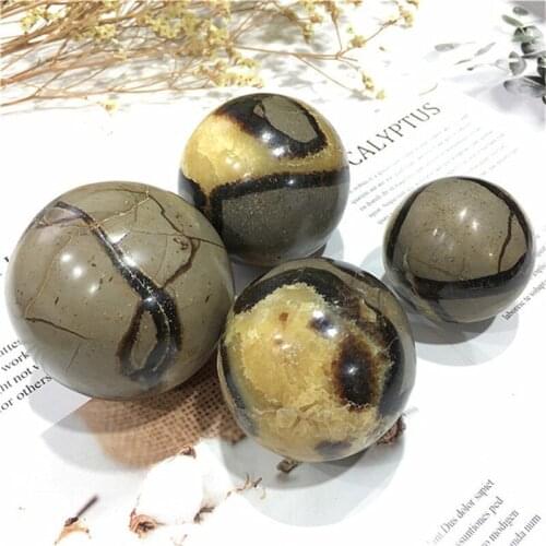 Natural crystals healing sphere septarian stone balls for home decoration