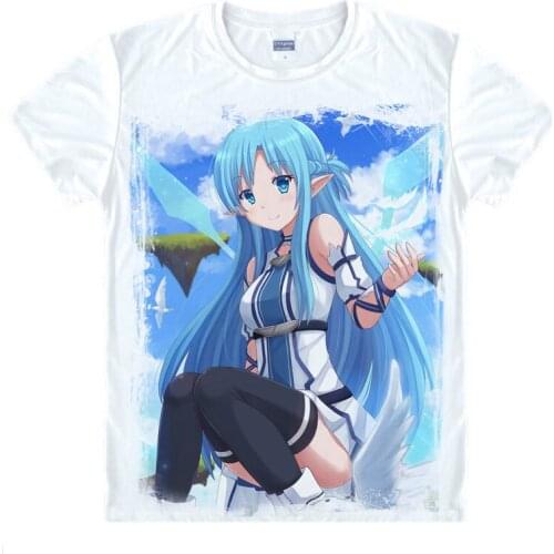 Sword Art Online T-Shirt Asada Shino Shirt Cool T-Shirts anime and manga awesome top Printed T Shirts cosplay costumes anime A