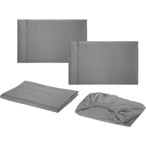 Solid Color Black Bed Sheet Sets Flat Sheet+Fitted Sheet+Pillowcase Queen/ King Size 16 Colors Soft Comfortable Bedding Set