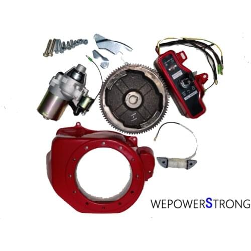 Estart Rebuild Whole Kit Incl. Starter Flywheel Housing Switch Box Coil Etc. Fits GX140 GX160 GX200 168F 170F 2-3KW Gas Engine