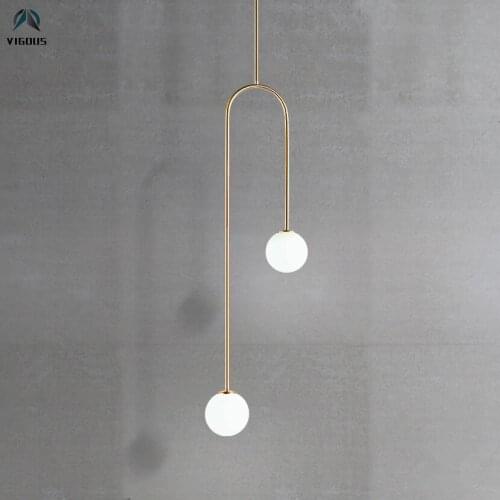 Nordic Simple 2 Light Metal Led Pendant Lights G9 Luminaria Max H190cm Rod Pendant Lamp Living Room Droplight Indoor Lighting