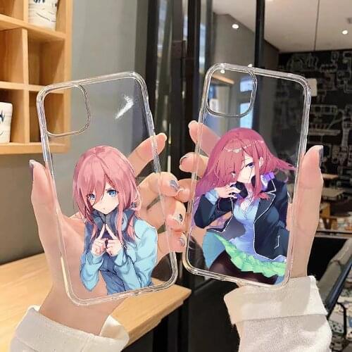 Anime Nakano Miku Phone Case Transparent For Xiaomi Redmi Note 7 7A 8 8T 9 9A 9S 10 K30 Pro Ultra transparent tpu back luxury