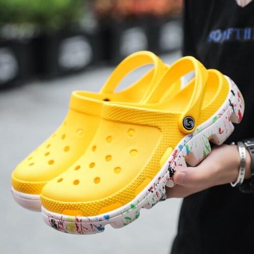 High quality mens womens summer sandals, rubber sole light shoes, couples home garden shoes, outdoor beach flat slippers