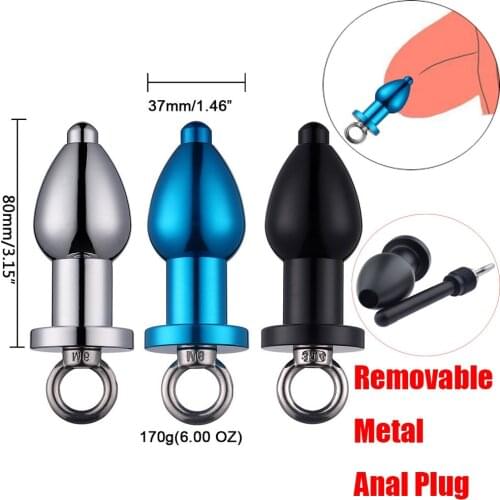 Removable Metal Anal Dildo Butt Plug Prostate Massage Anus Dilator Vaginal Speculum Water Nozzle Plug Head Douche Enema Sex Toys