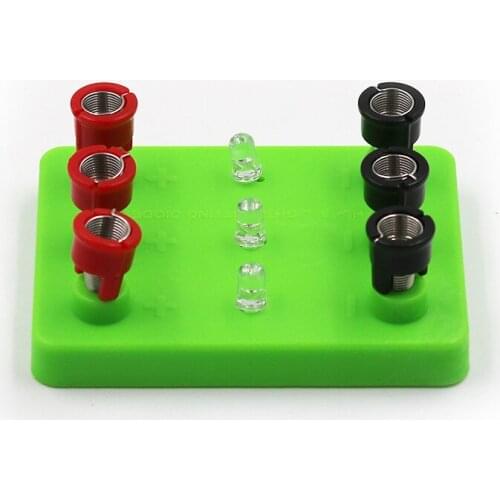 LED led physical and electrical experimental supplies red, green and color tricolor diode base primary school DIY puzzle