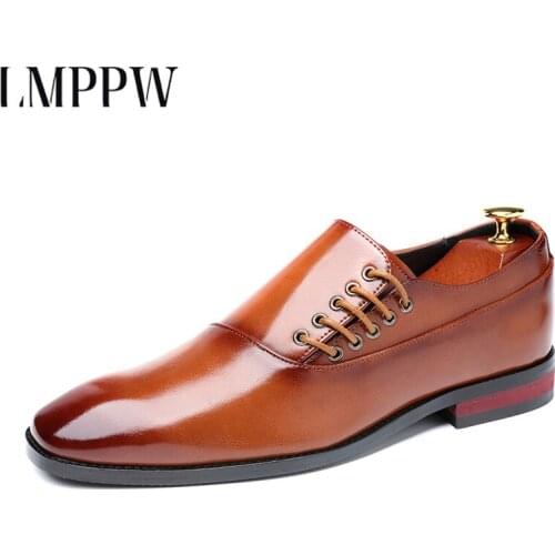 Big Size Luxury Mens Business Oxfords Casual Shoes Men Breathable Formal Dress Shoes Male Office Wedding Leather Derby Shoes 2a